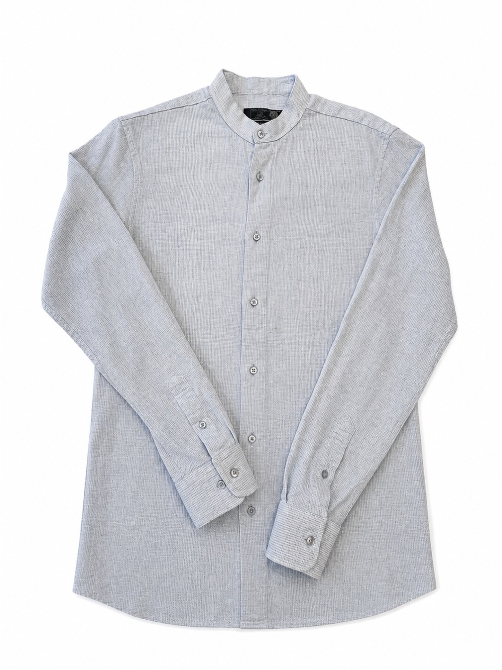 Paul Costelloe light blue Linen blend Button-Down Shirt -Small